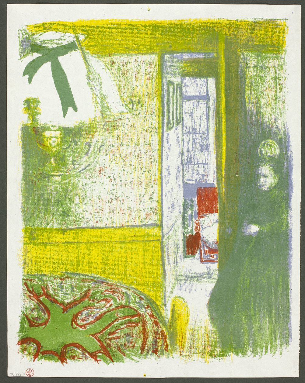 Interior con lámpara colgante, lámina cuatro de Paisajes e interiores de Édouard Jean Vuillard