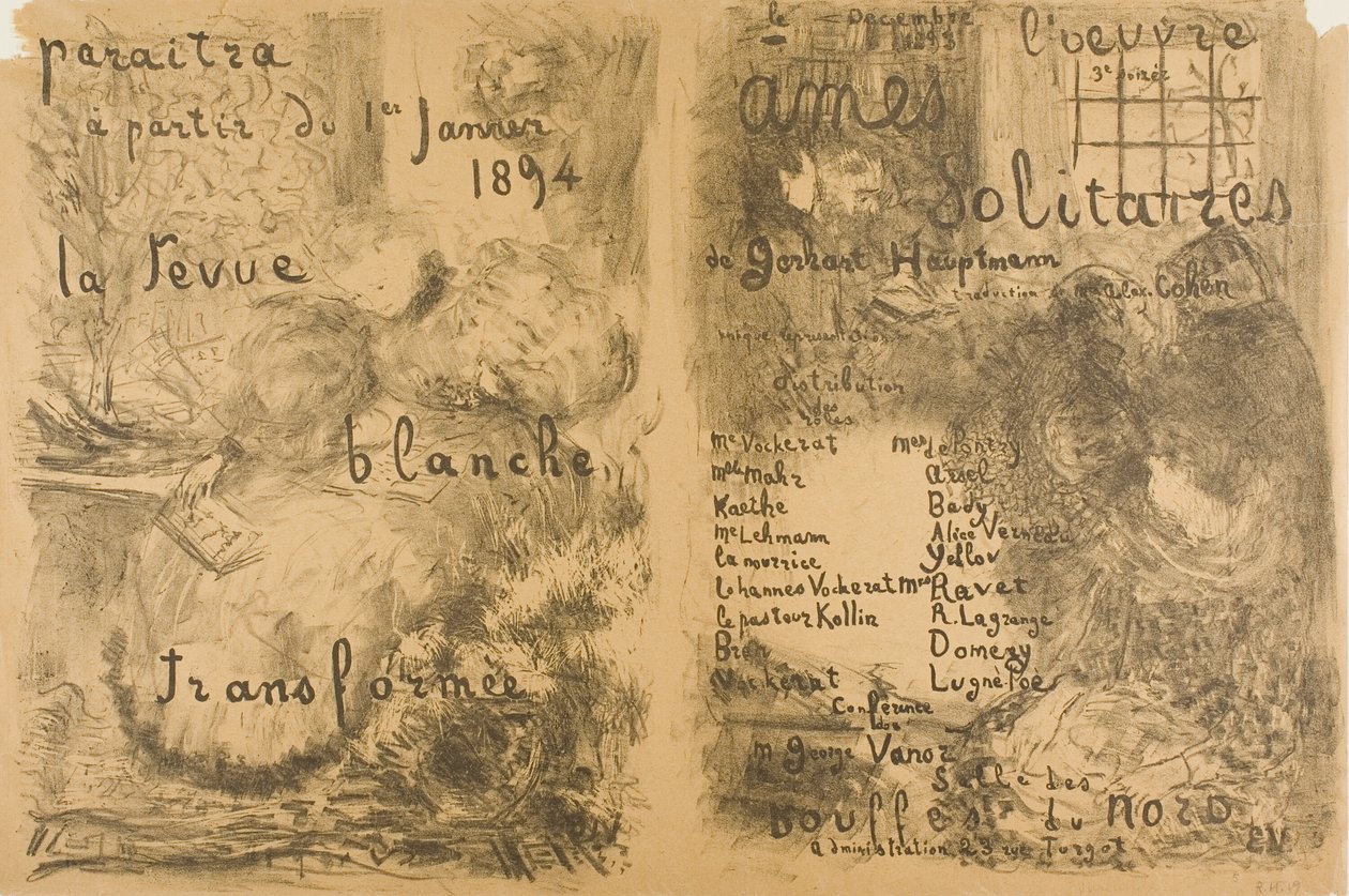 "La Revue Blanche" Almas transformadas y solitarias de Édouard Jean Vuillard