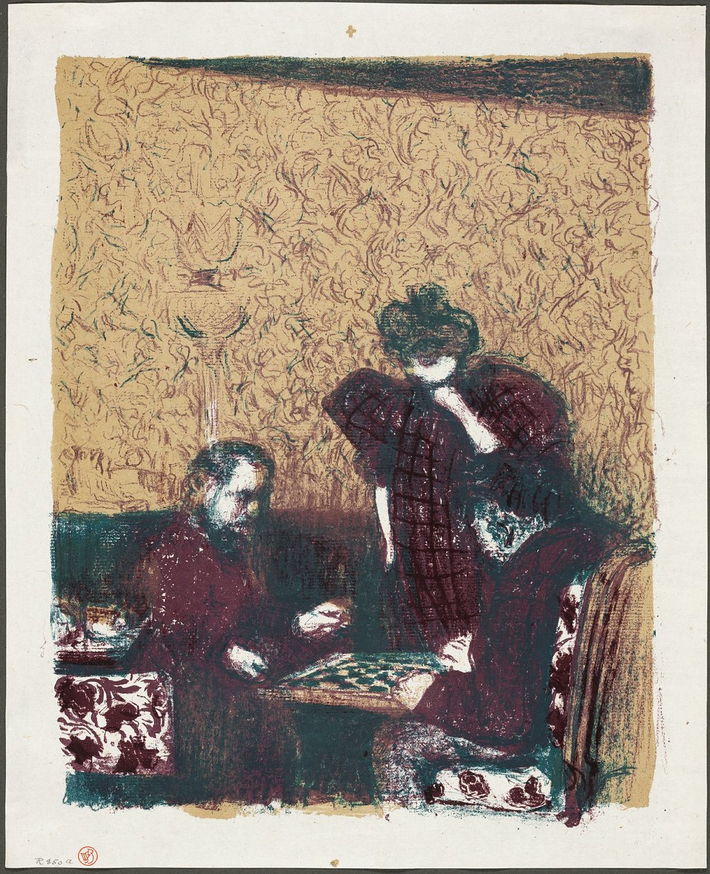 El juego de las damas, plato uno de Paisajes e interiores de Édouard Jean Vuillard