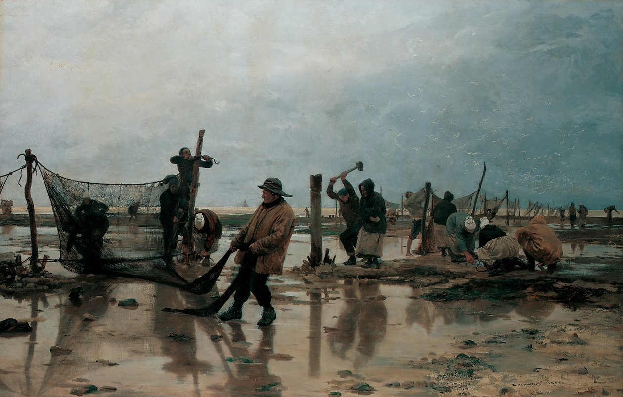 Asegurando las redes, 1885 de Edouard Joseph Dantan
