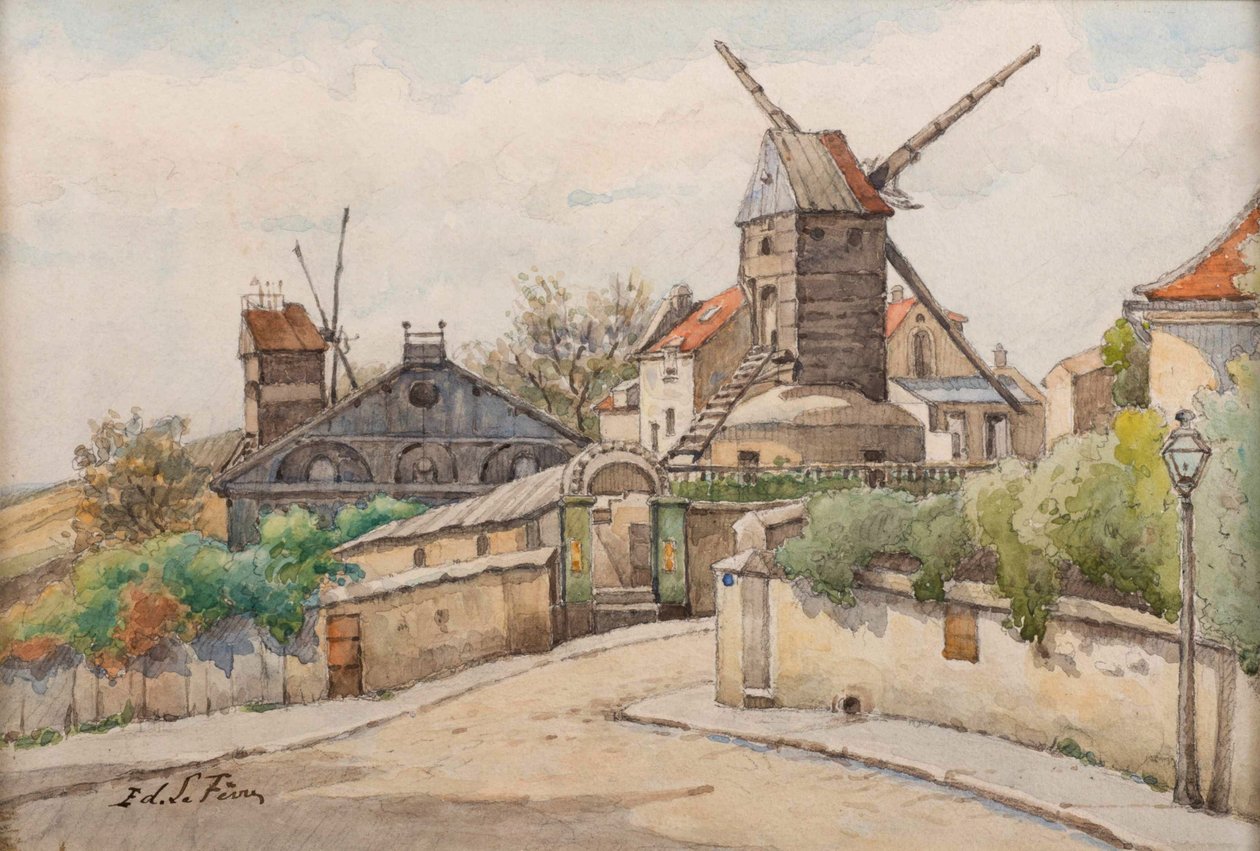 Le Moulin de la Galette, c. 1895 de Edouard Lefèvre