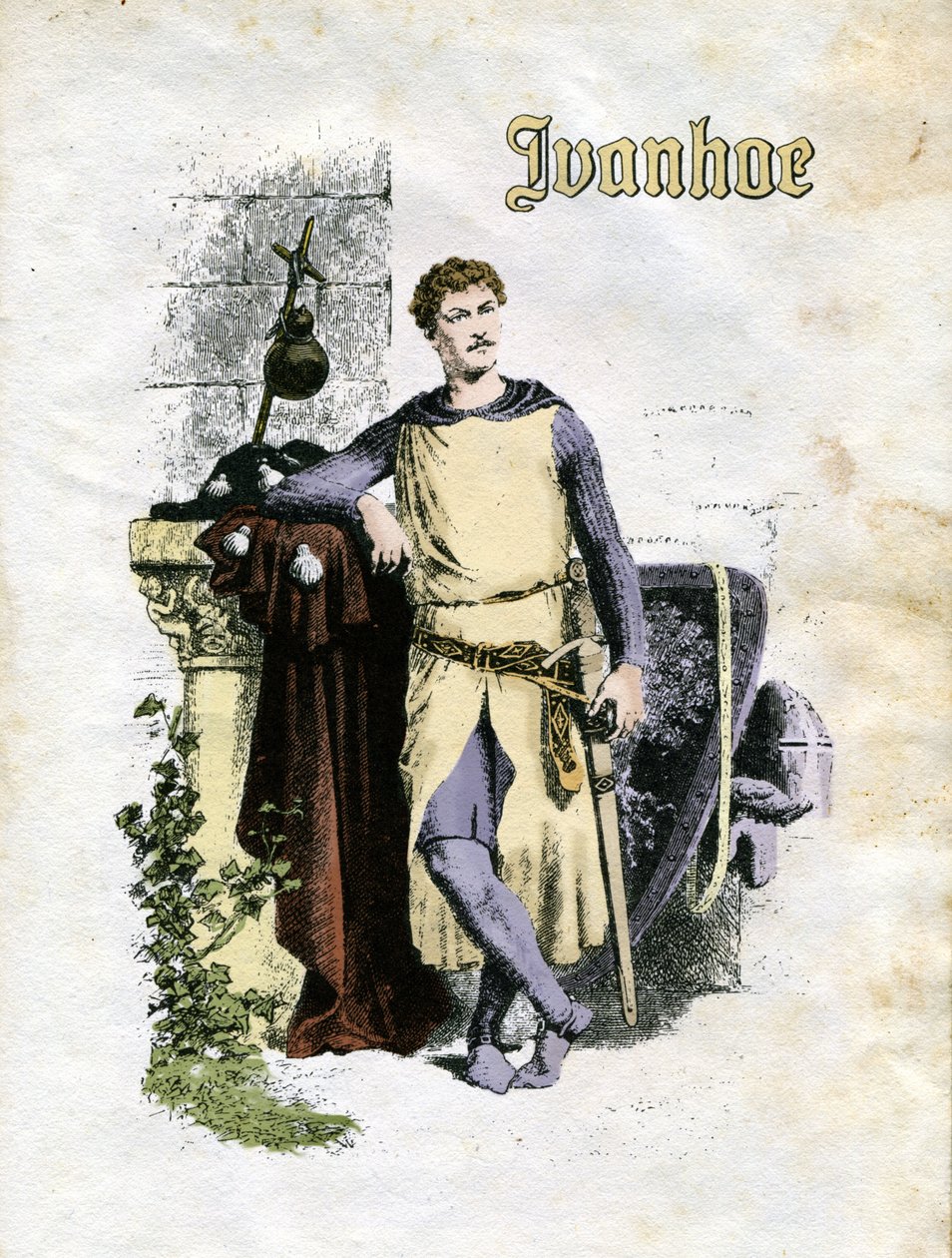 Ilustración para Ivanhoe (aguafuerte) de Edouard & Lix Theodore (1830-1897) Frere