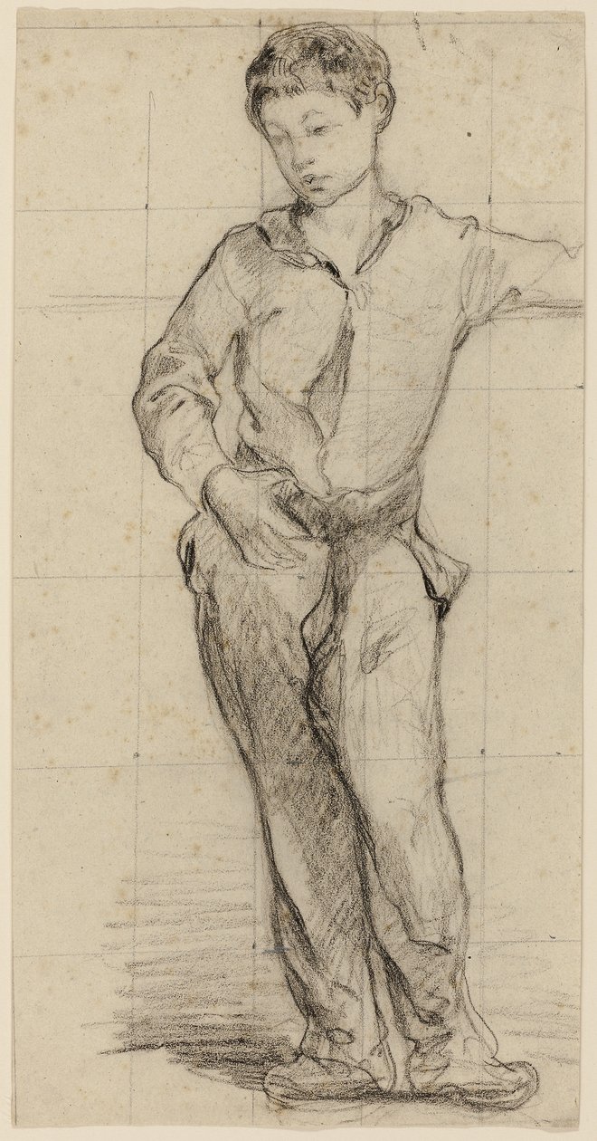 Atribuido a Édouard Manet - Joven de pie (Léon Leenhoff) (anverso), 1864-65 de Édouard Manet