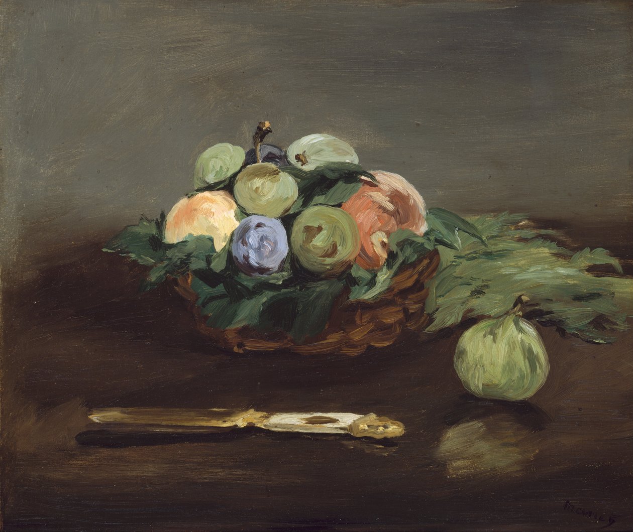 Cesta de fruta de Édouard Manet