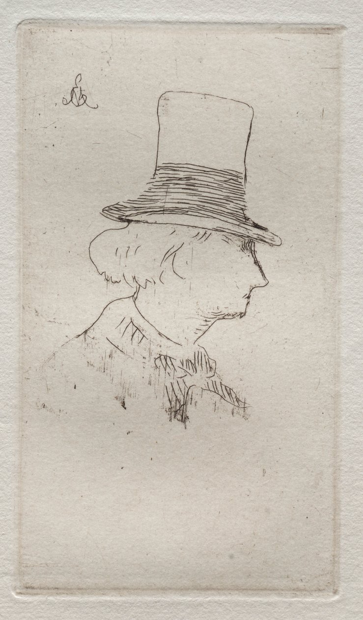 Baudelaire de perfil de Édouard Manet
