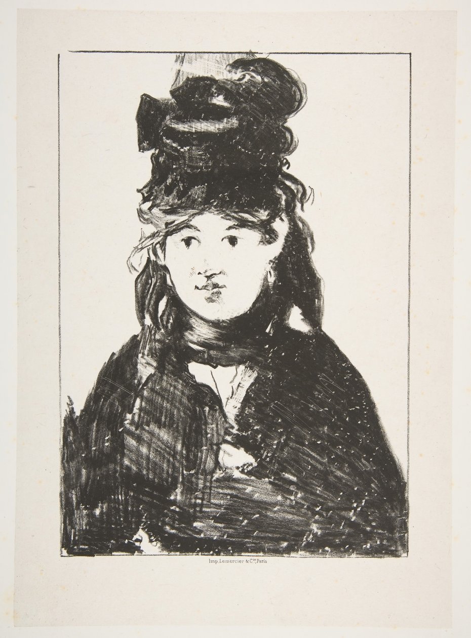 Berthe Morisot de negro de Édouard Manet