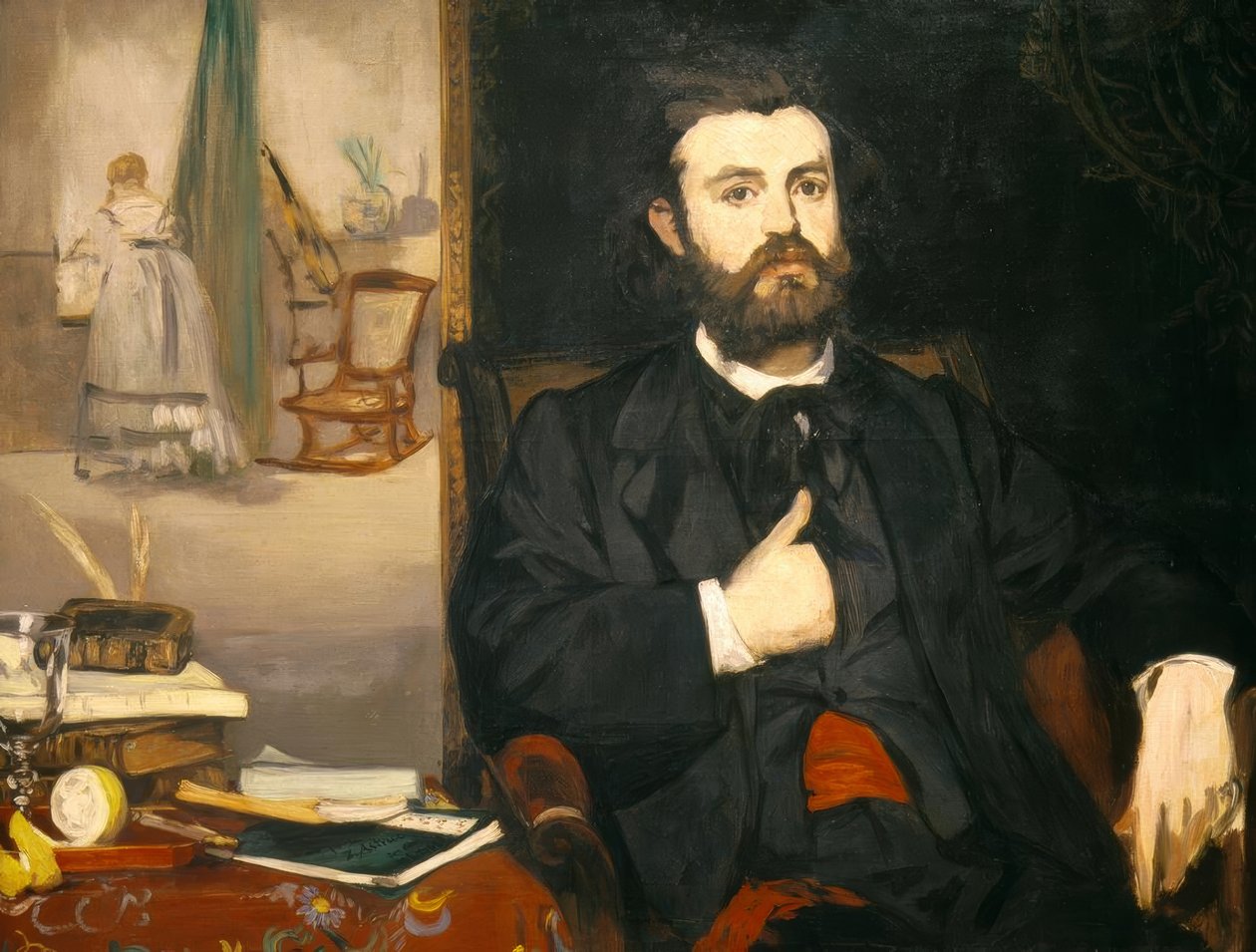 Retrato del poeta Zacharie Astruc de Édouard Manet