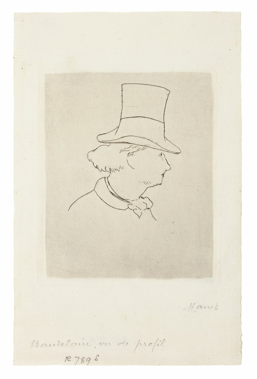 Charles Baudelaire, de perfil II de Édouard Manet