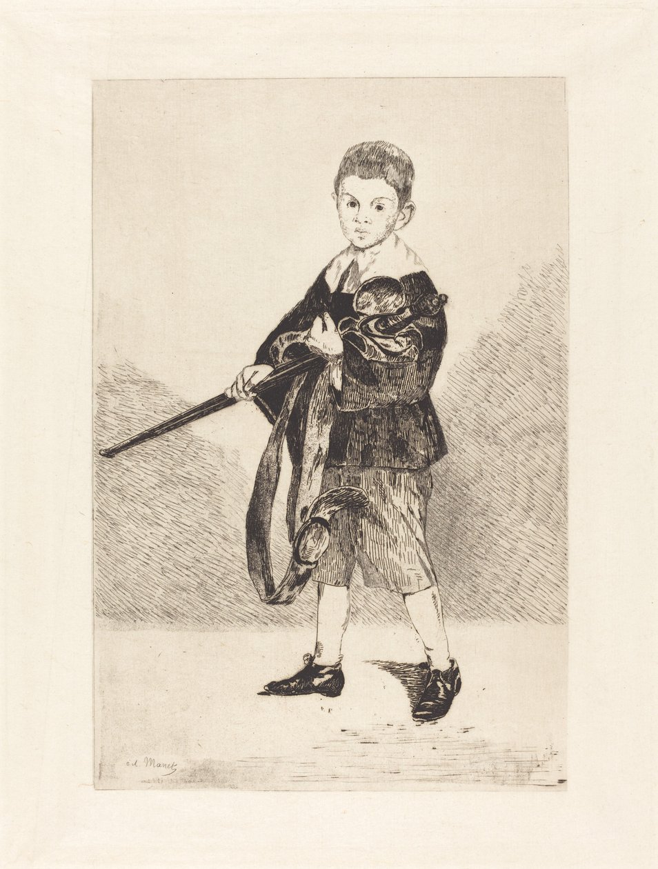 Niño con espada, girado a la izquierda de Édouard Manet