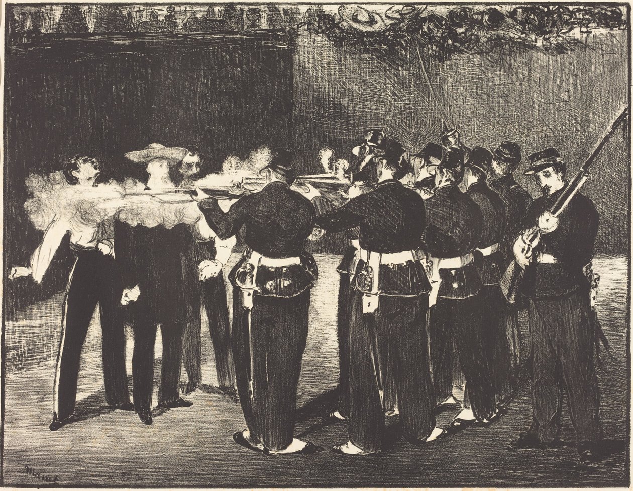 La muerte de Maximiliano en Querétaro (La ejecución de Maximiliano) de Édouard Manet