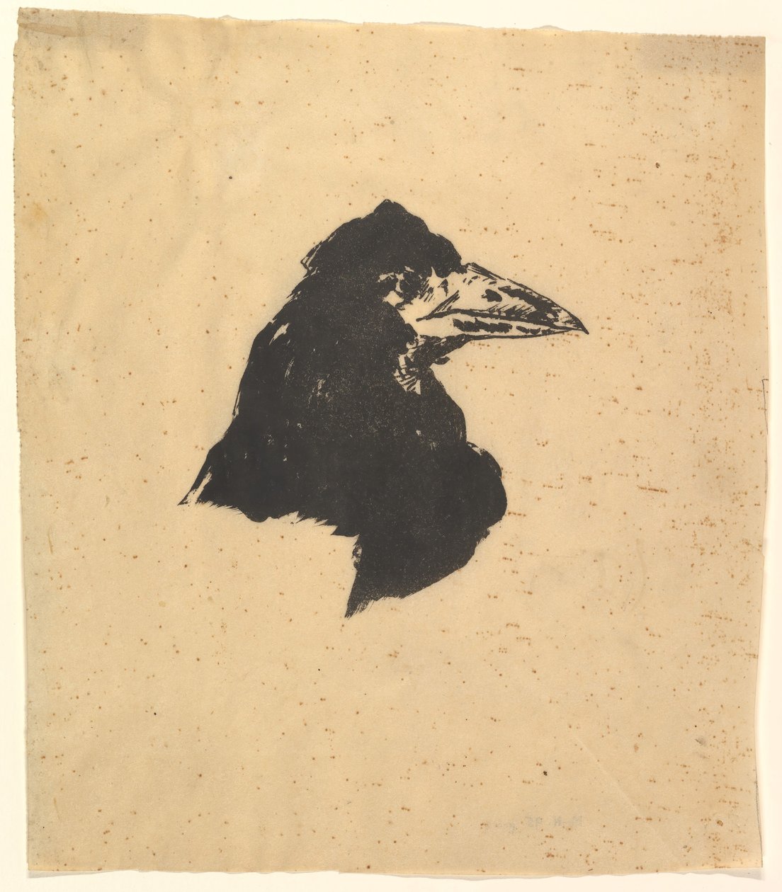 Diseño para el cartel y la portada de El cuervo de Edgar Allan Poe, 1875 de Édouard Manet