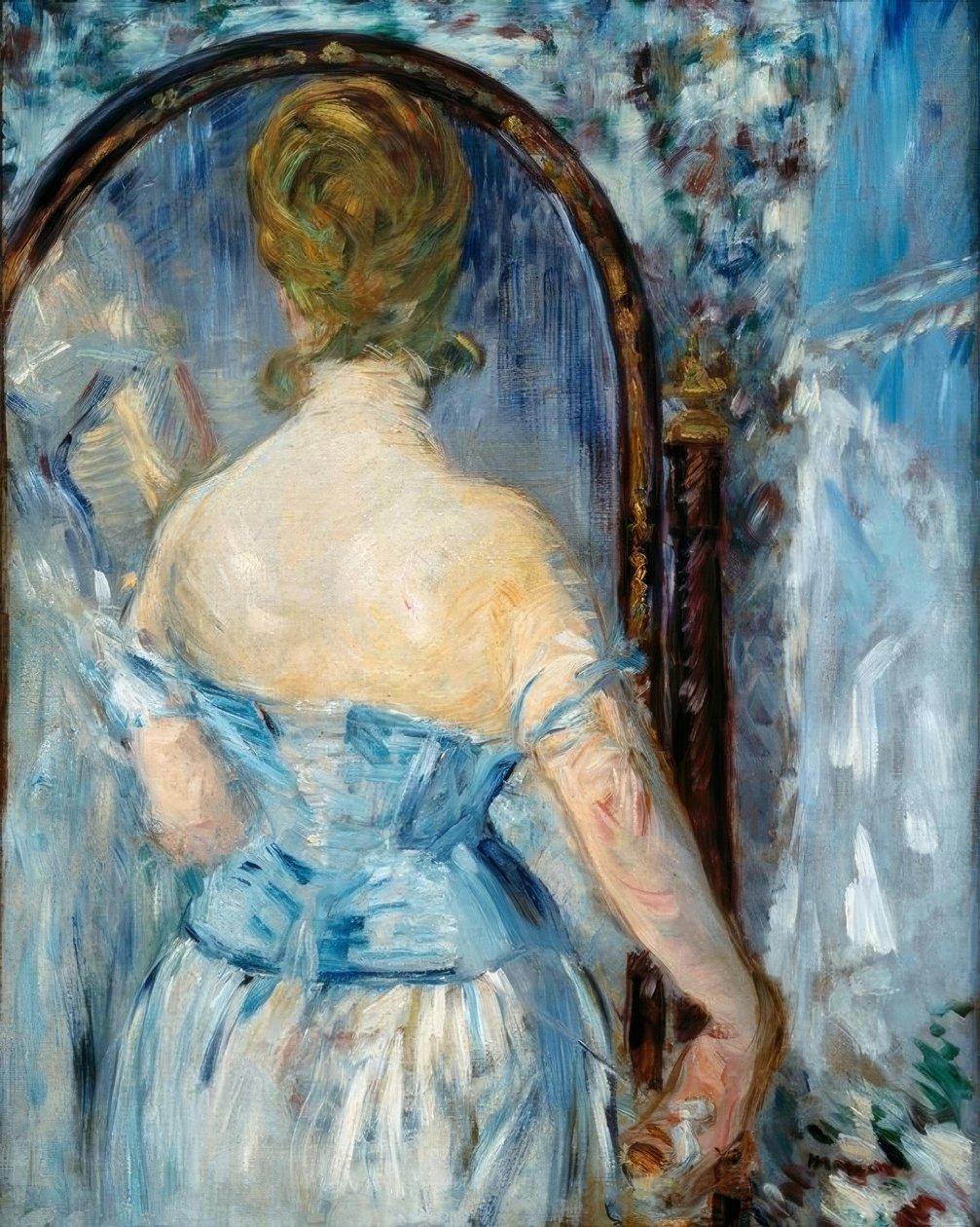 Frente al espejo de Édouard Manet