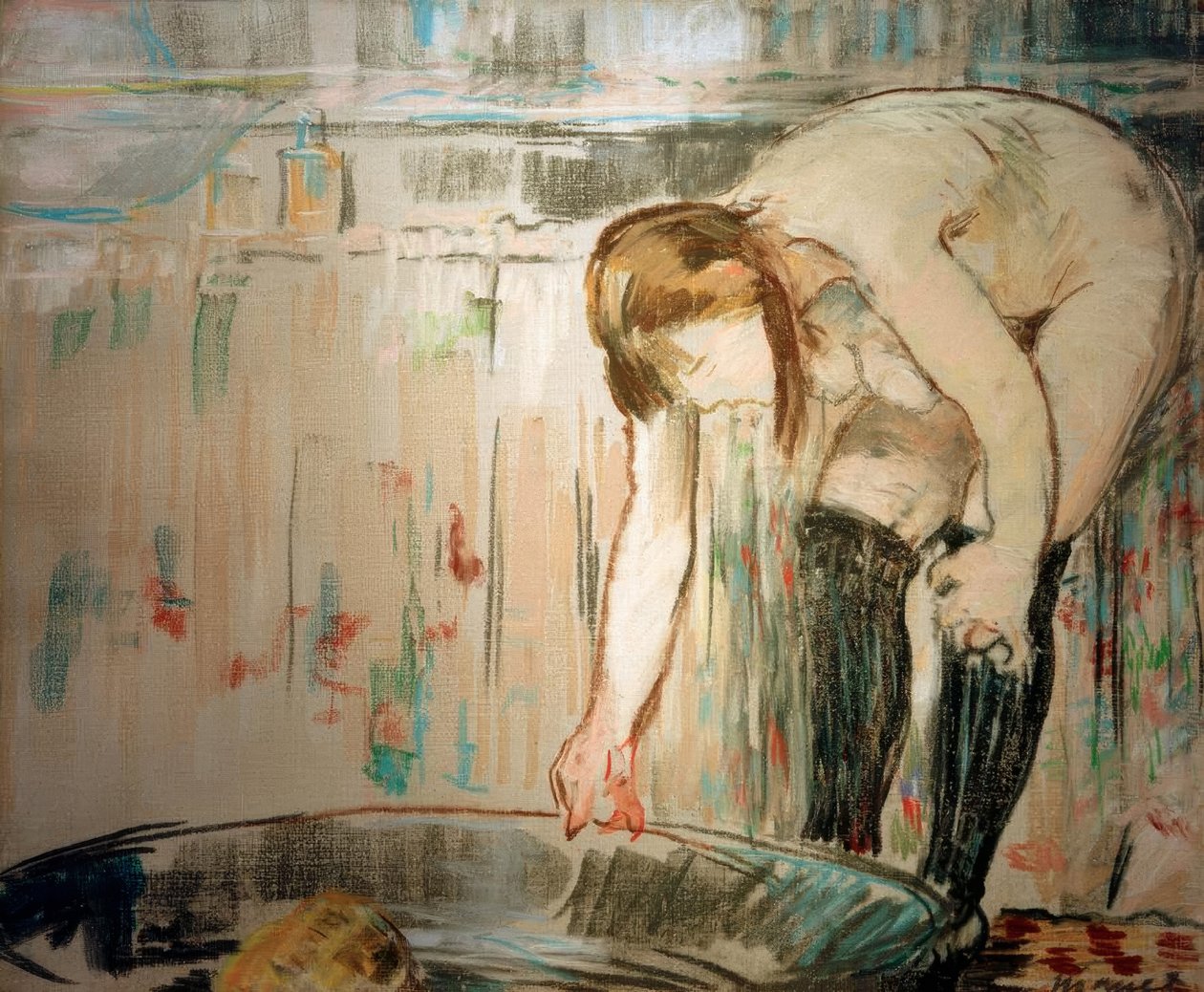 La mujer con la bañera de Édouard Manet