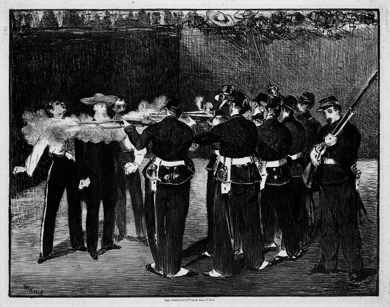 Ejecución del emperador Maximiliano de México de Édouard Manet