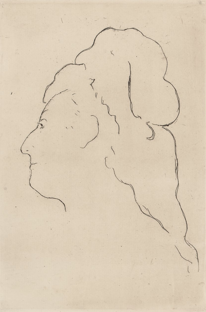 Eva Gonzales, Perfil Girado a la Izquierda de Édouard Manet