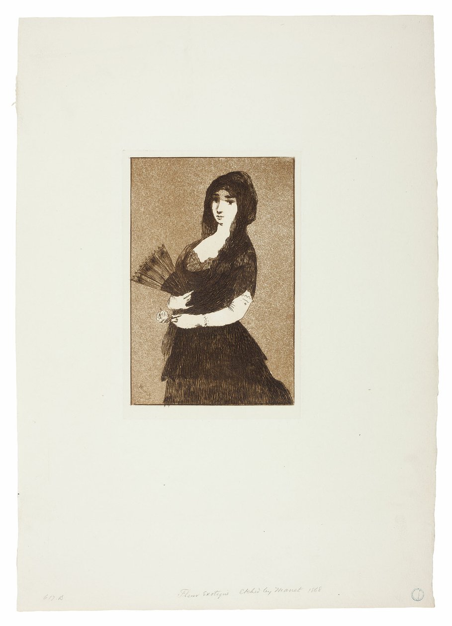 Flor exótica (Mujer con mantilla) de Édouard Manet