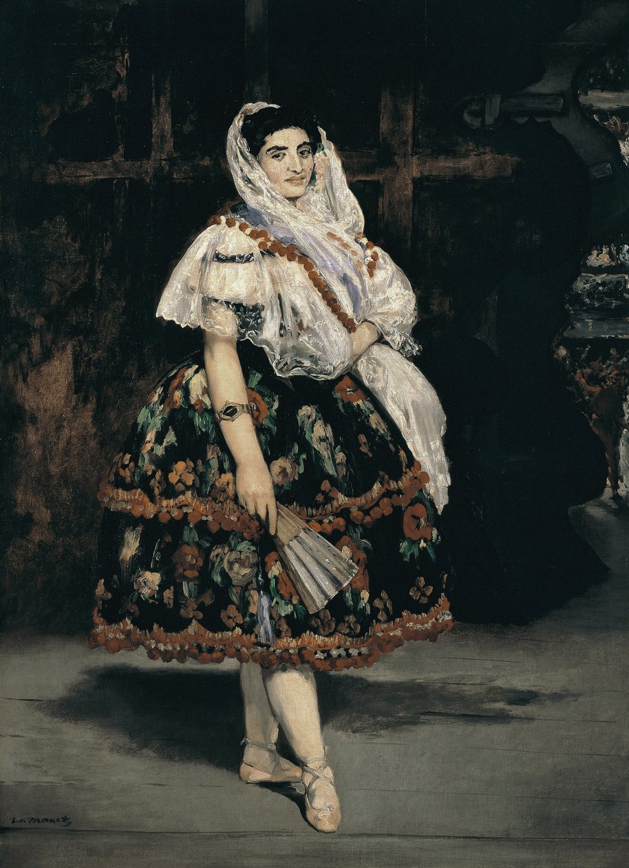 Retrato de cuerpo entero de Lola de Valencia de Édouard Manet