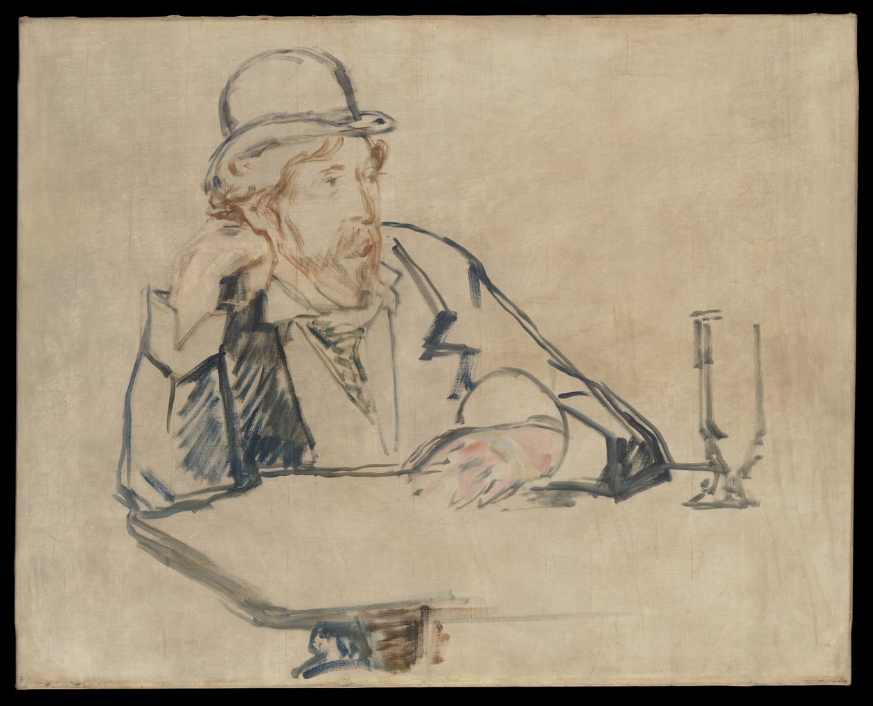 George Moore (1852-1933) en el café de Édouard Manet