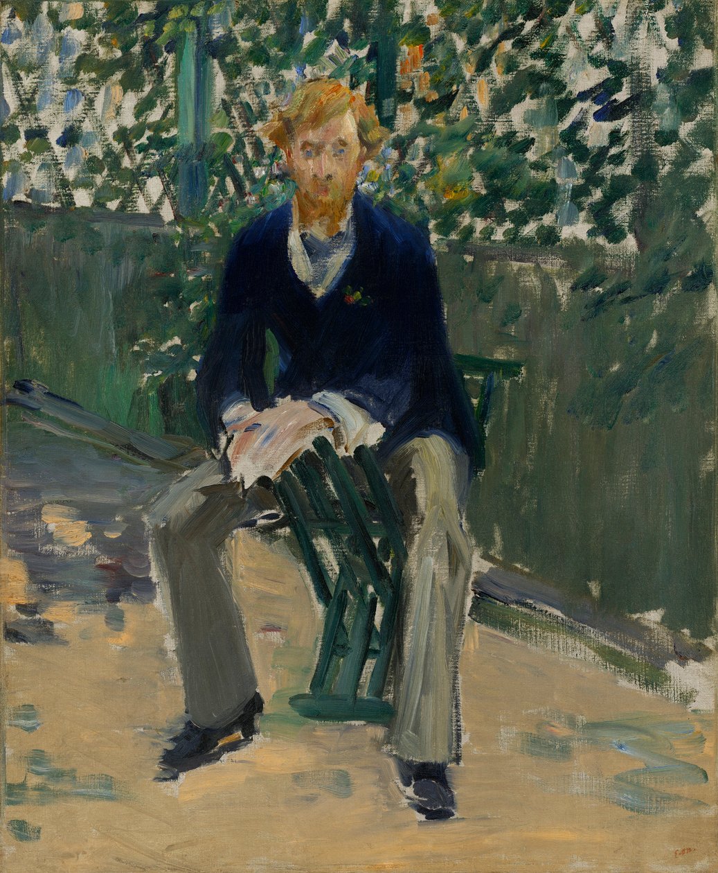 George Moore en el Jardín del Artista de Édouard Manet