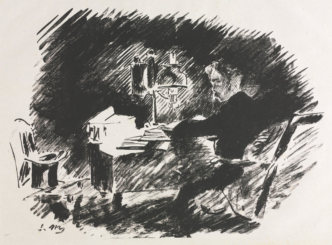 Ilustración para El Cuervo de Edgar Allan Poe de Édouard Manet