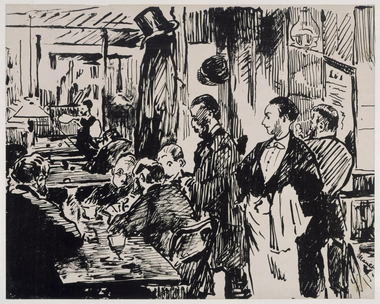 En la cafetería - Au Café (1.ª versión) de Édouard Manet