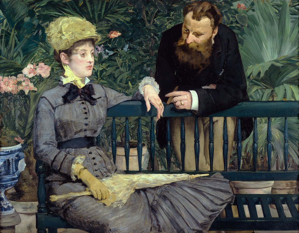 En el invernadero de Édouard Manet