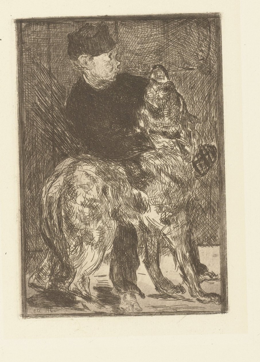 Un niño juega con un perro
Le garçon et le chien de Édouard Manet