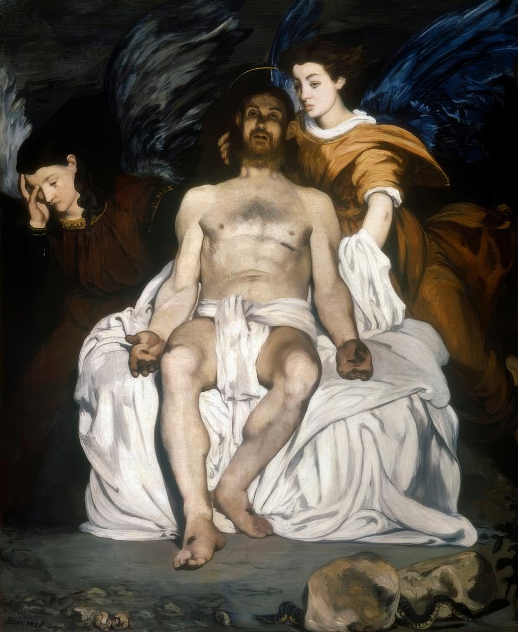 El Cristo muerto y los ángeles de Édouard Manet