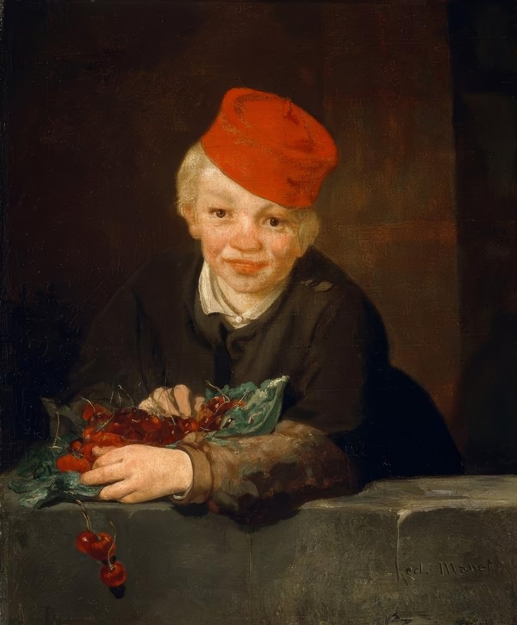 El niño con cerezas de Édouard Manet