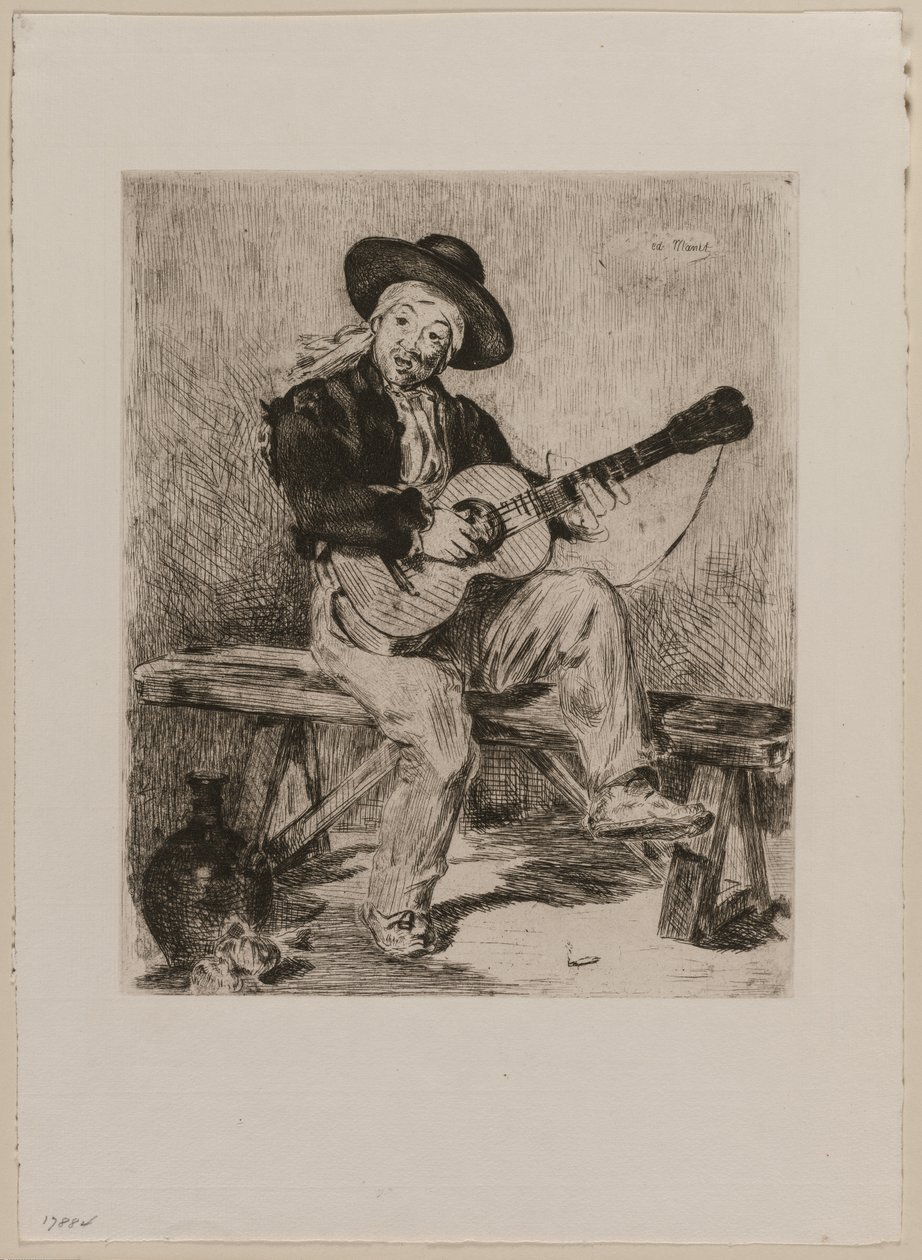 Le Guitarrero, 1861 de Édouard Manet
