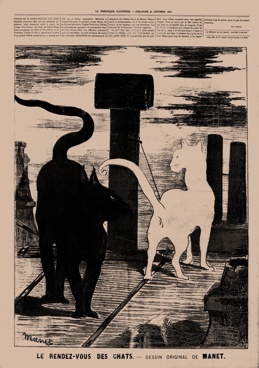 Le Rendez-vous des Chats, 1869 de Édouard Manet