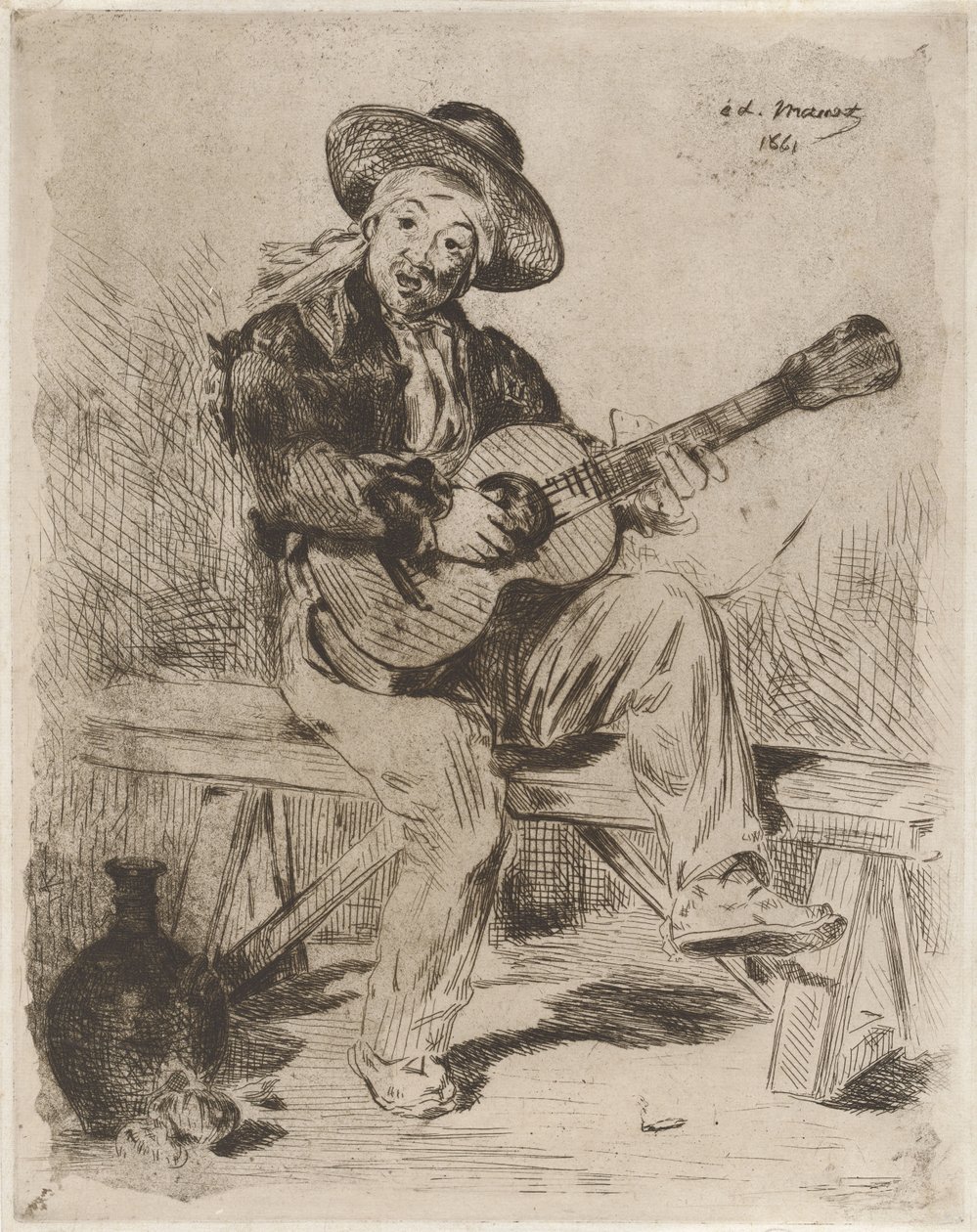 «El cantante español» o «El guitarrista» de Édouard Manet