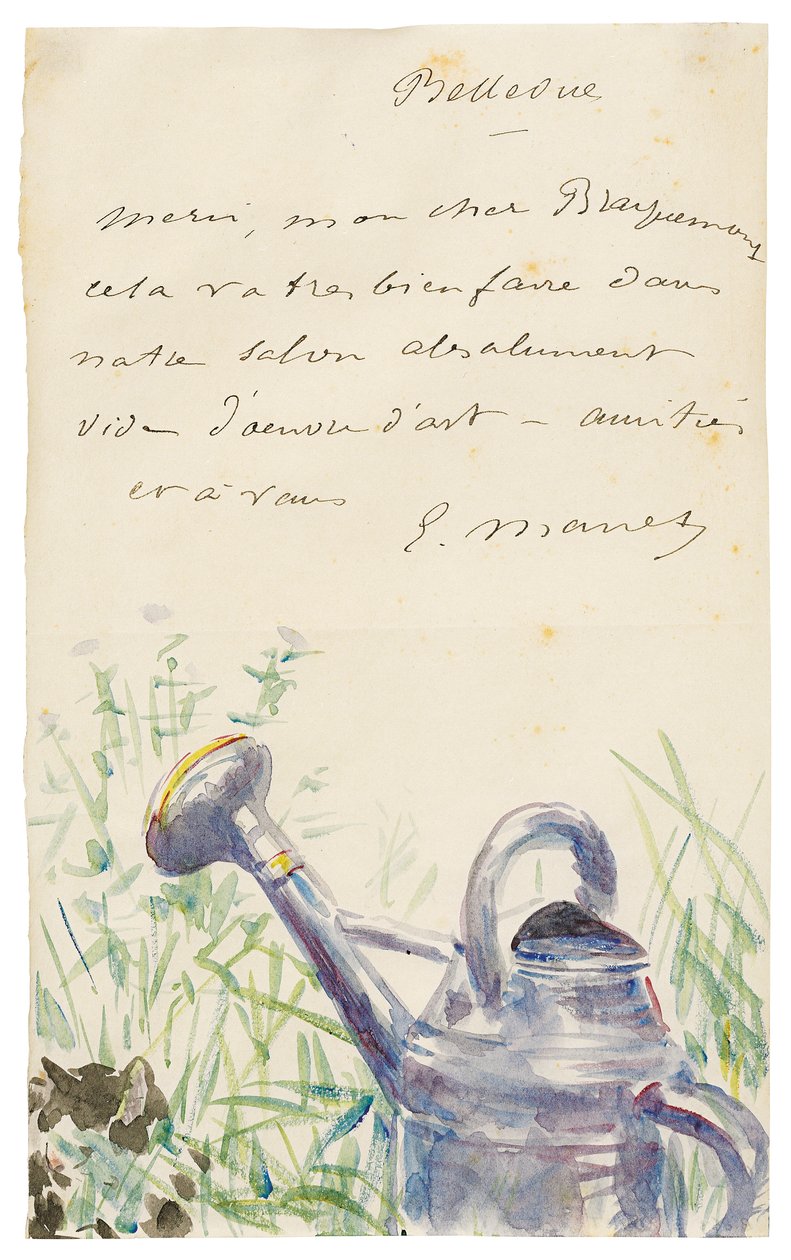 Carta a Félix Bracquemond, octubre de 1880 de Édouard Manet