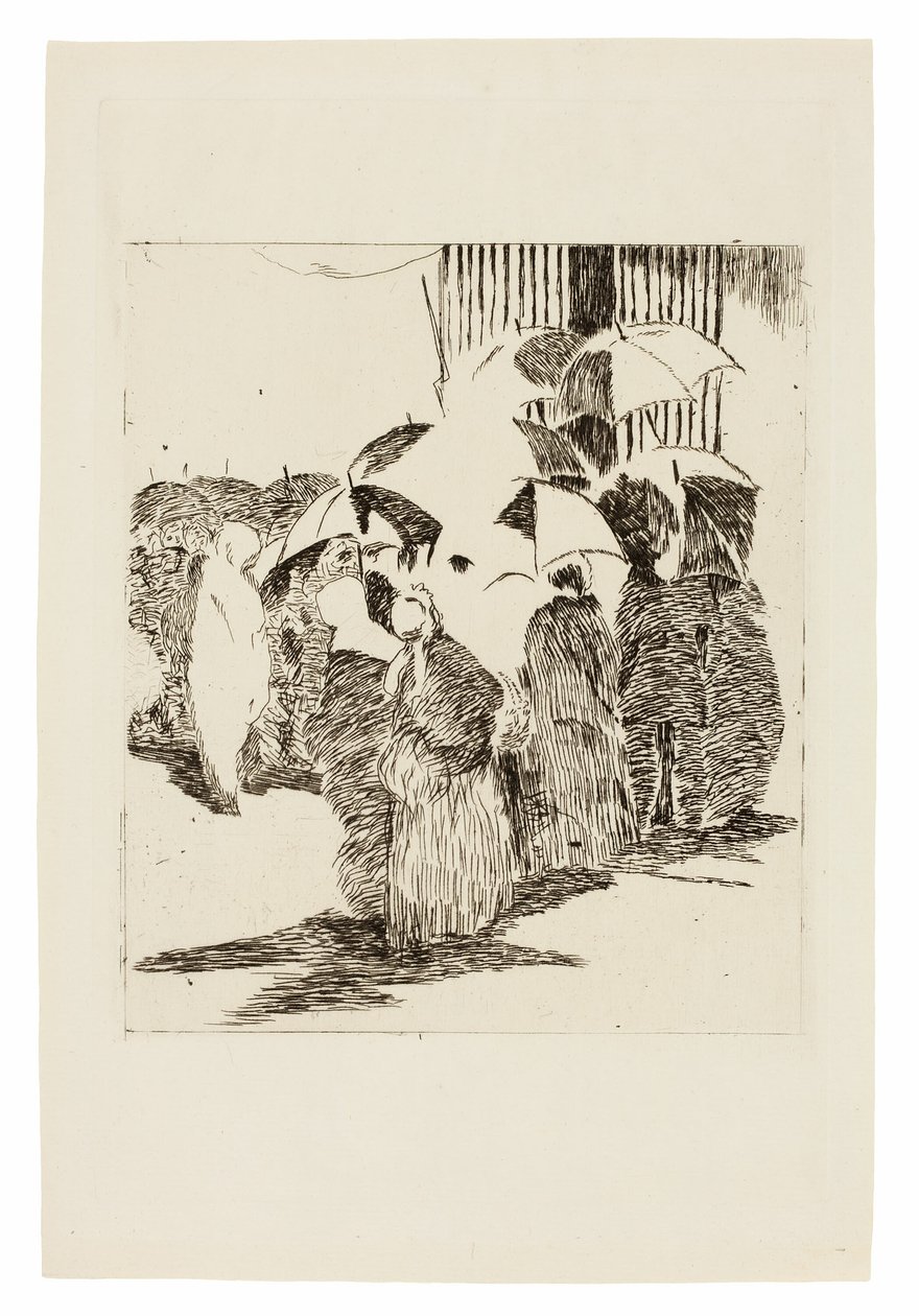Fila frente a la carnicería de Édouard Manet