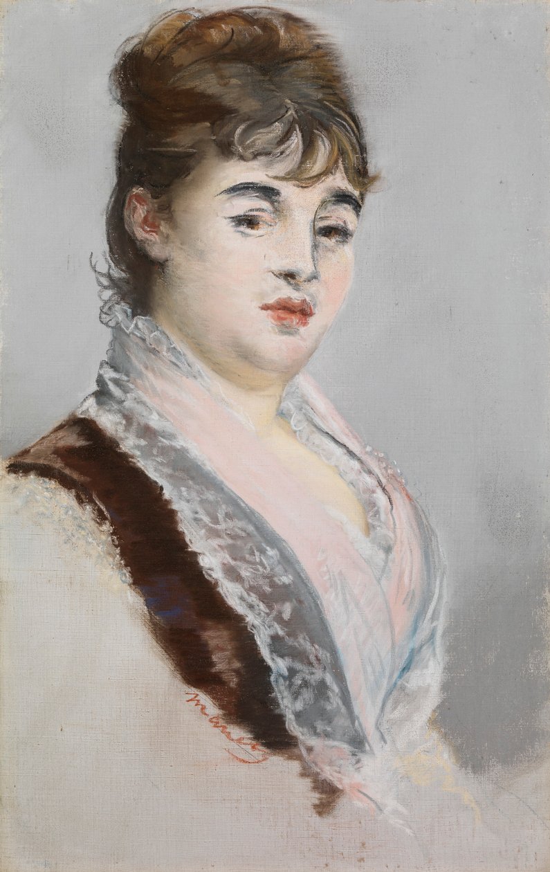 Marie Colombier, c.1880 (pastel sobre lienzo de lino imprimado) de Édouard Manet