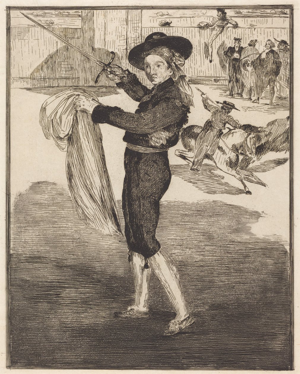 Mlle. Victorine con el traje de una «Espada» (L