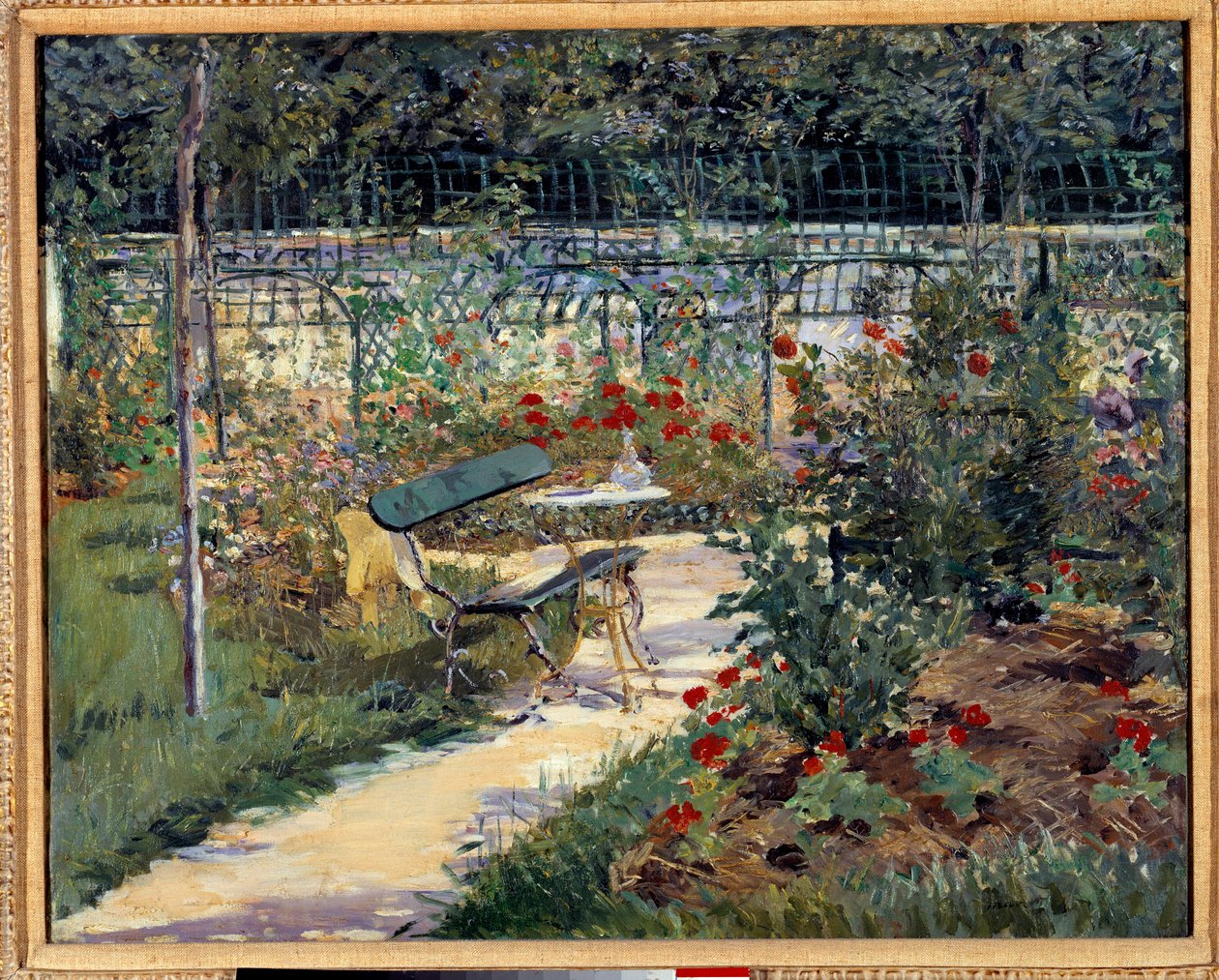 Mi jardín, el banco de Édouard Manet
