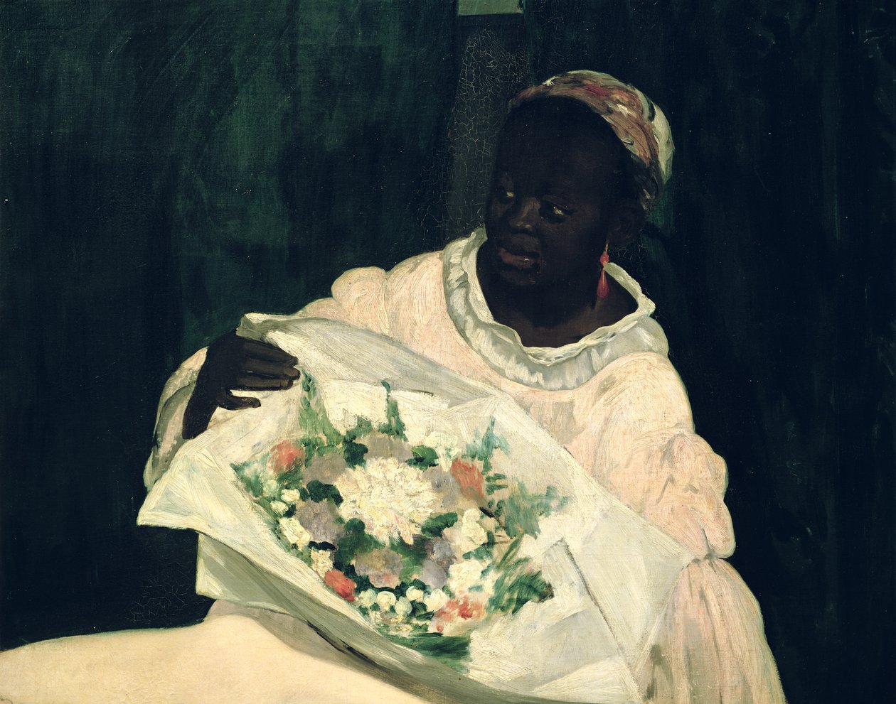Olympia, detalle del sirviente negro, 1863 de Édouard Manet