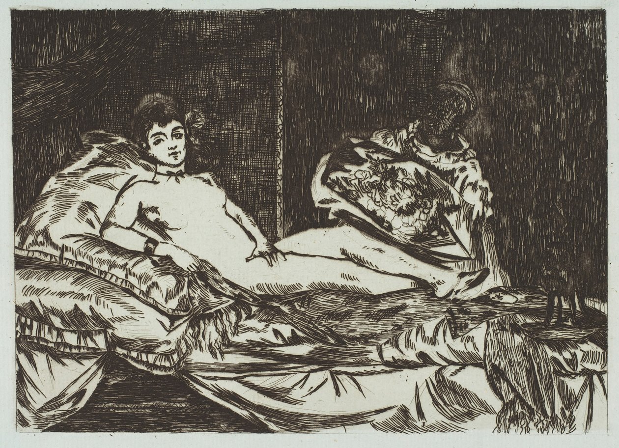 Olimpia, gran placa de Édouard Manet