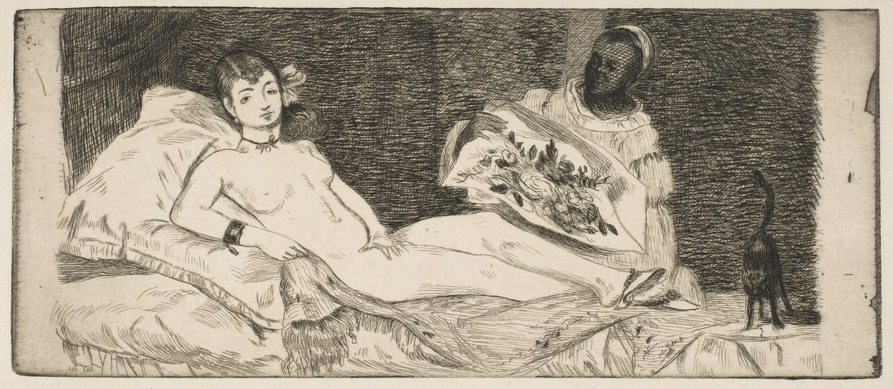 Olimpia, plato pequeño, 1867 de Édouard Manet
