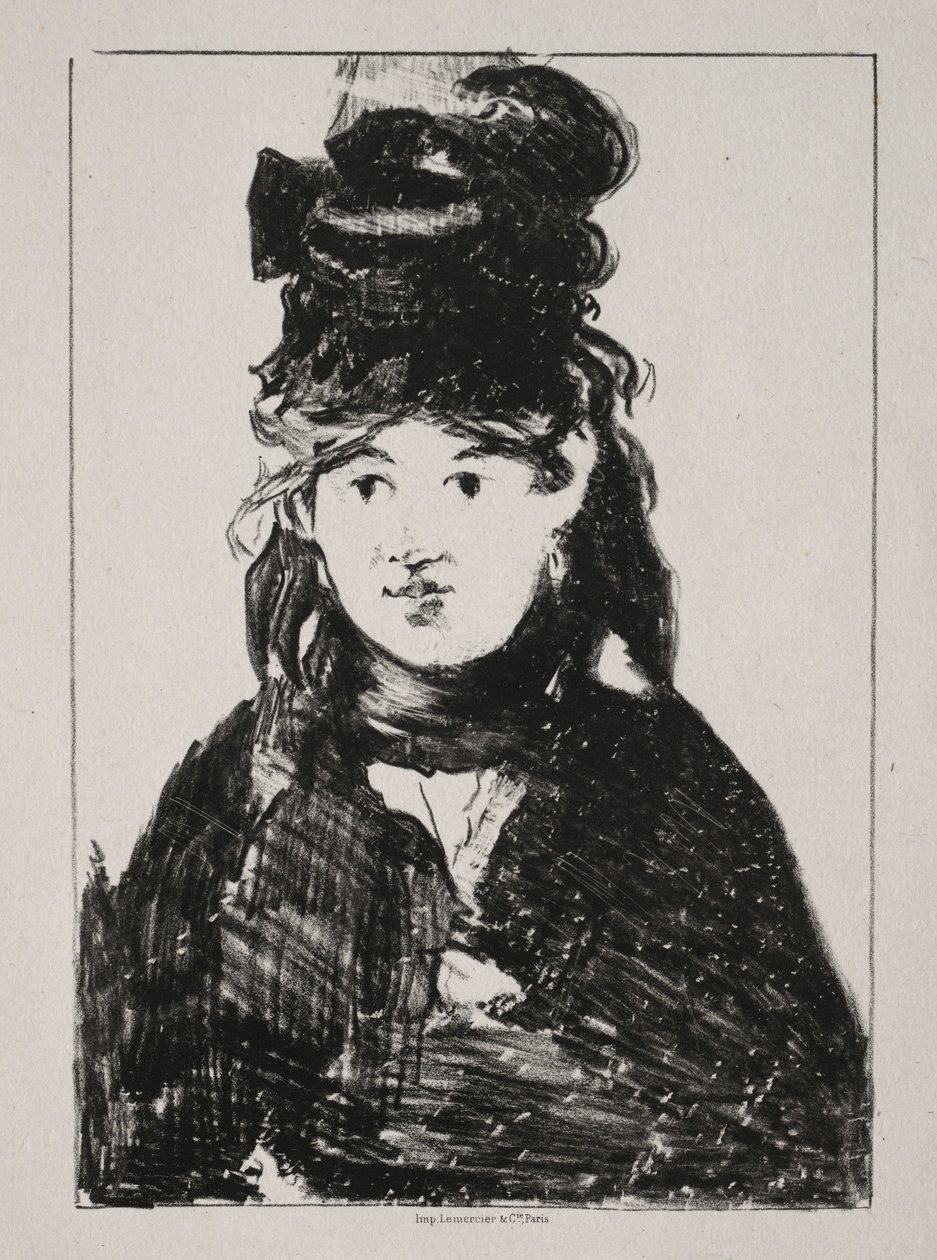 Retrato de Berthe Morisot, 1872 de Édouard Manet