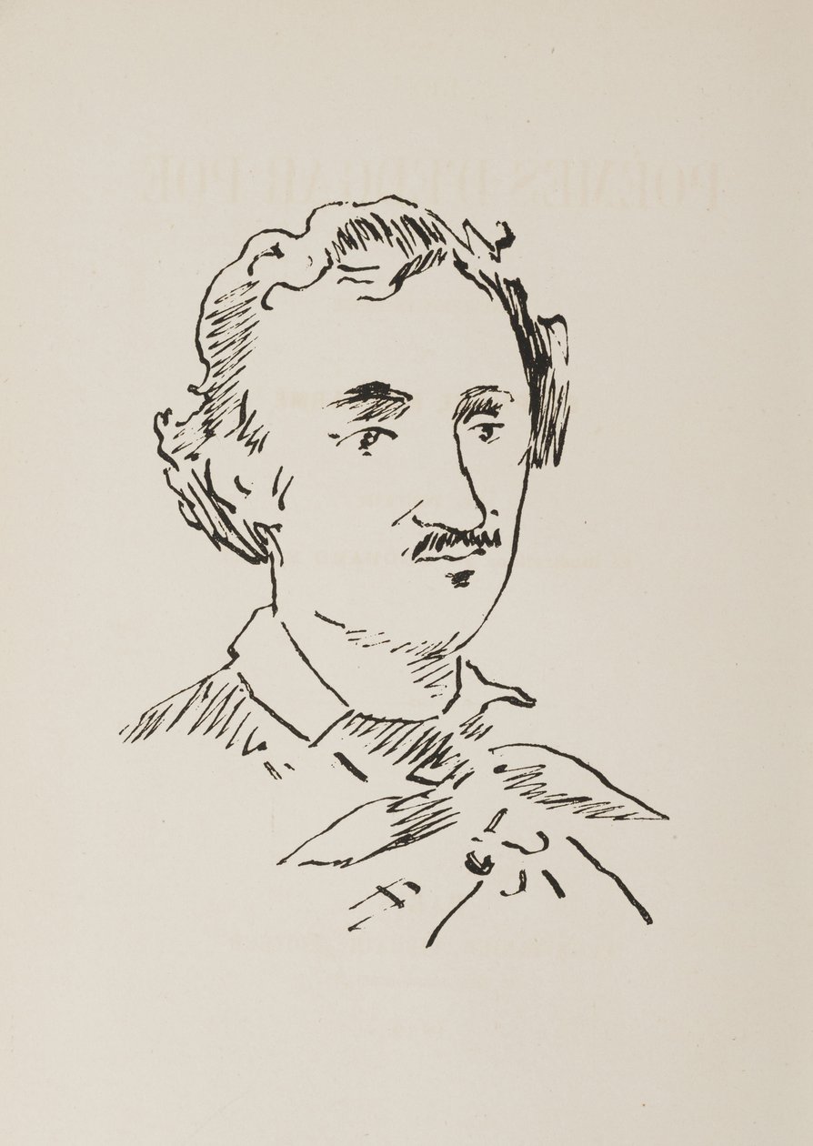 Retrato de Edgar Allan Poe, 1889 de Édouard Manet