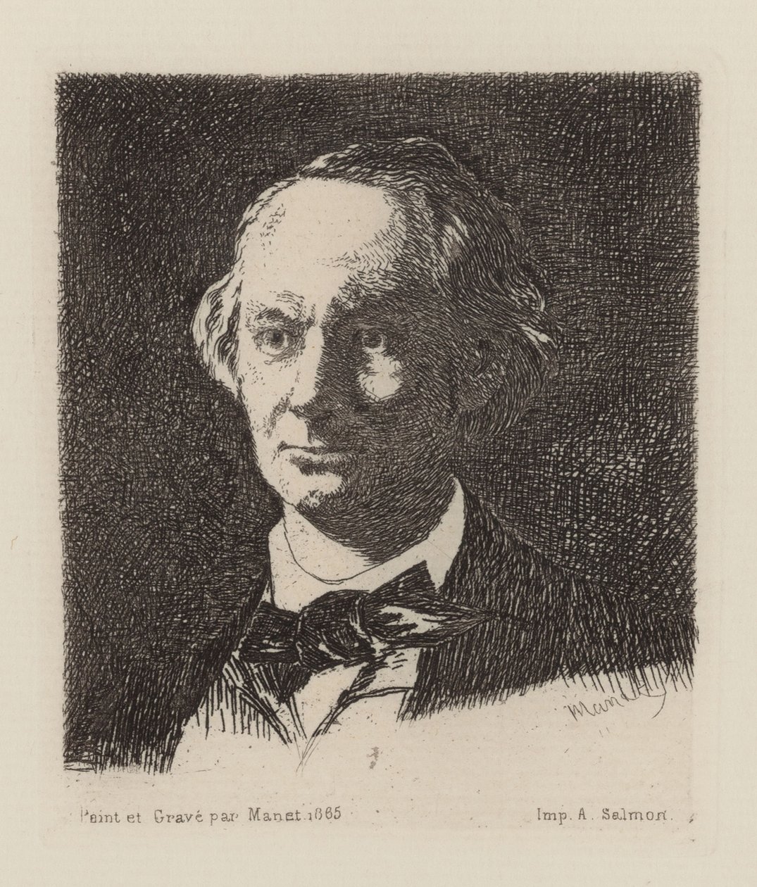 Retrato del poeta Charles Baudelaire 1821-1867 de Édouard Manet