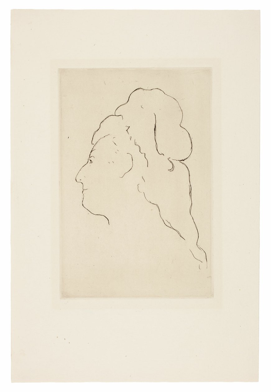 Perfil de Eva Gonzales, girada a la izquierda de Édouard Manet