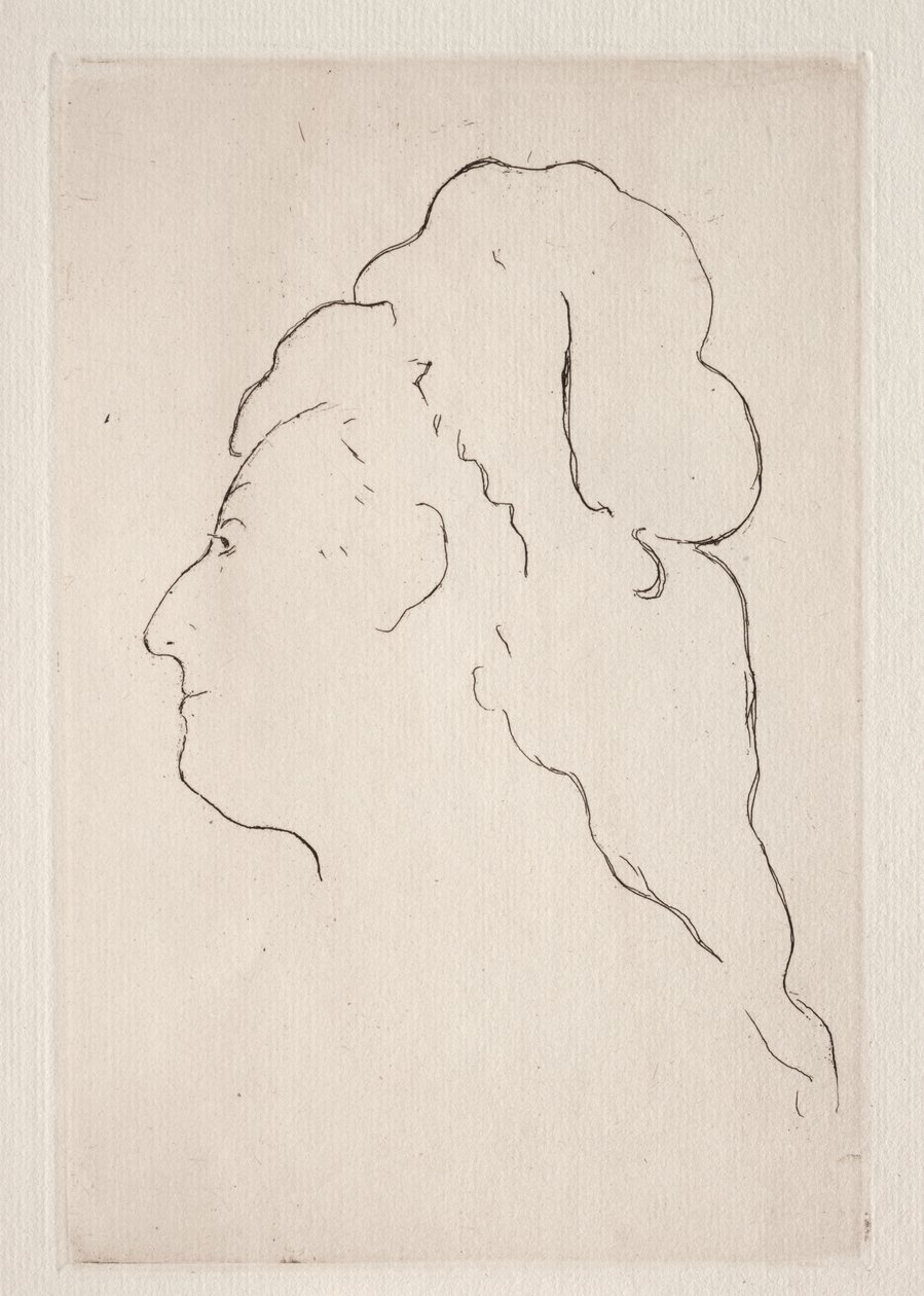 Perfil de Eva Gonzalès girada a la izquierda de Édouard Manet