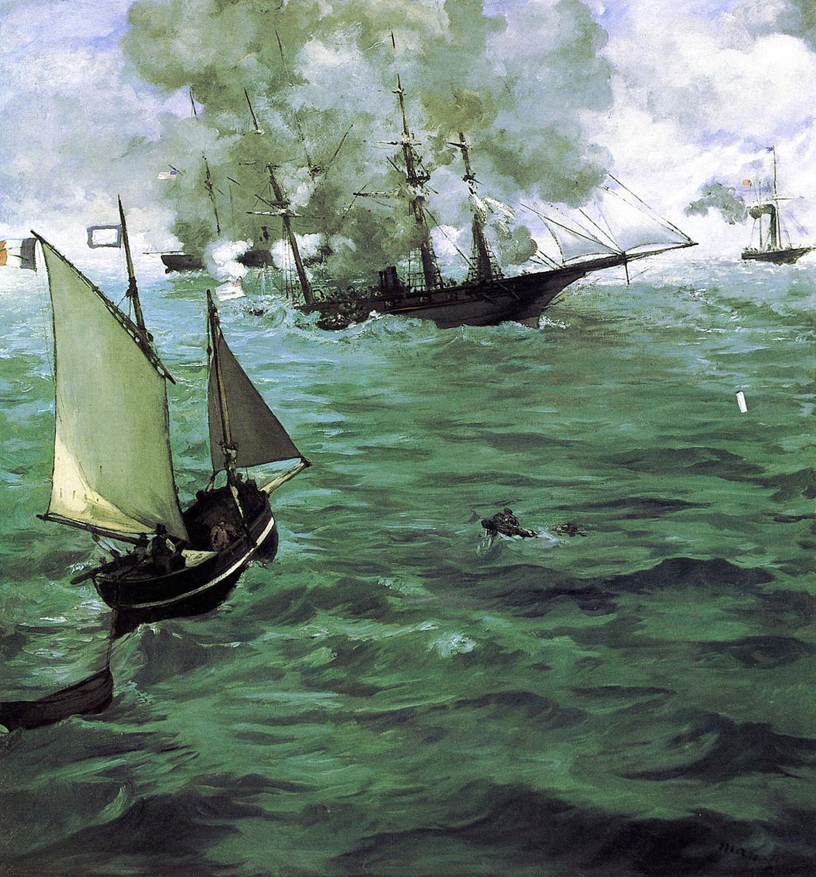 La batalla del Kearsarge y el Alabama de Édouard Manet