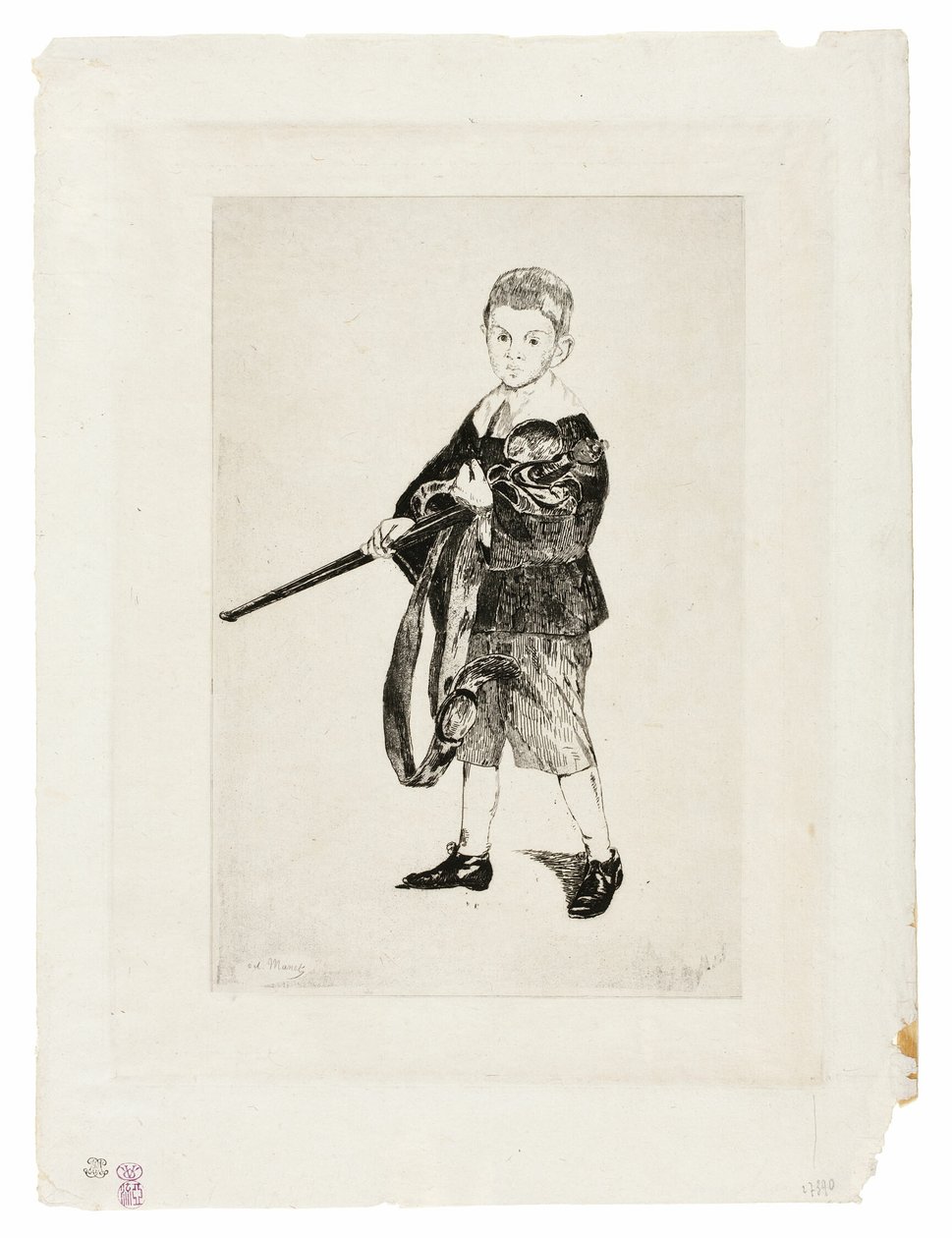 El niño de la espada, girado a la izquierda III de Édouard Manet