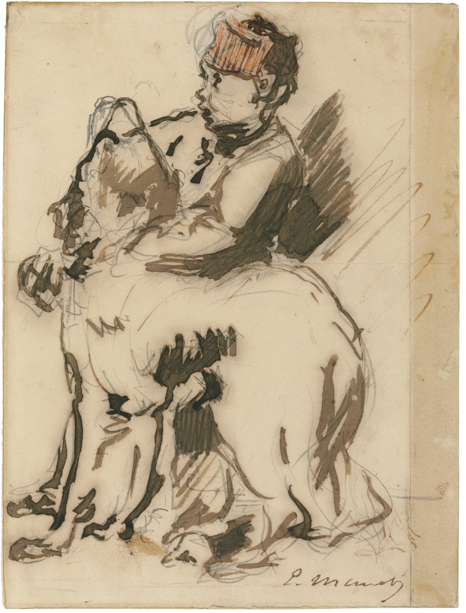 El niño y el perro de Édouard Manet