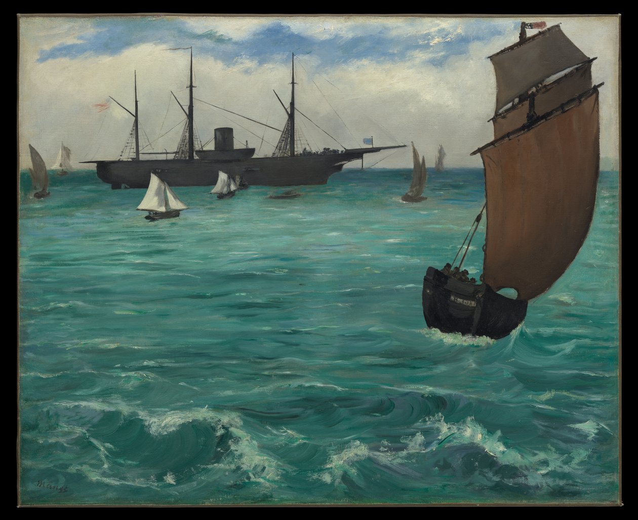 El «Kearsarge» en Boulogne de Édouard Manet