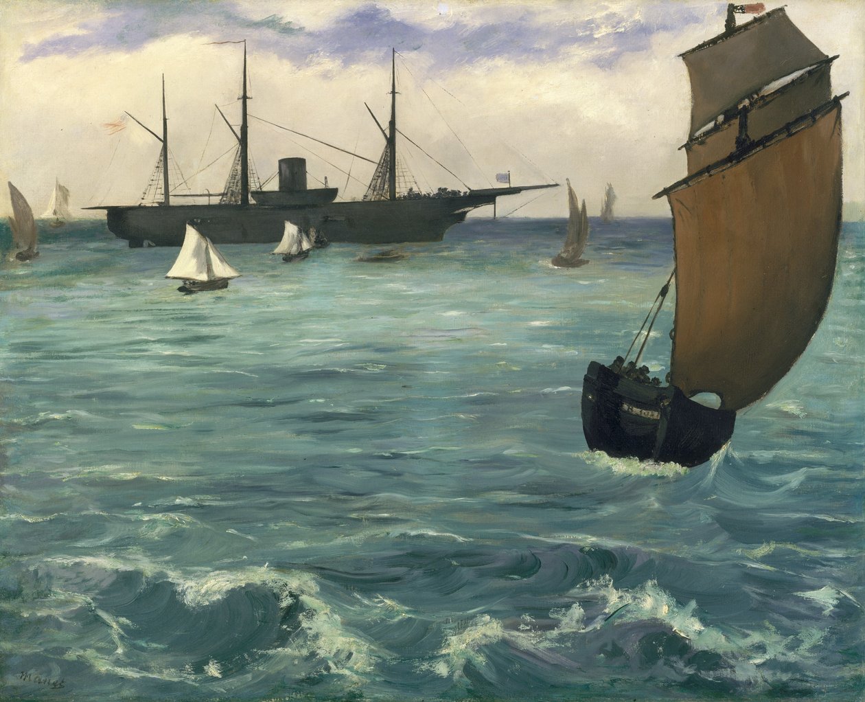 El Kearsarge en Boulogne, 1864 de Édouard Manet